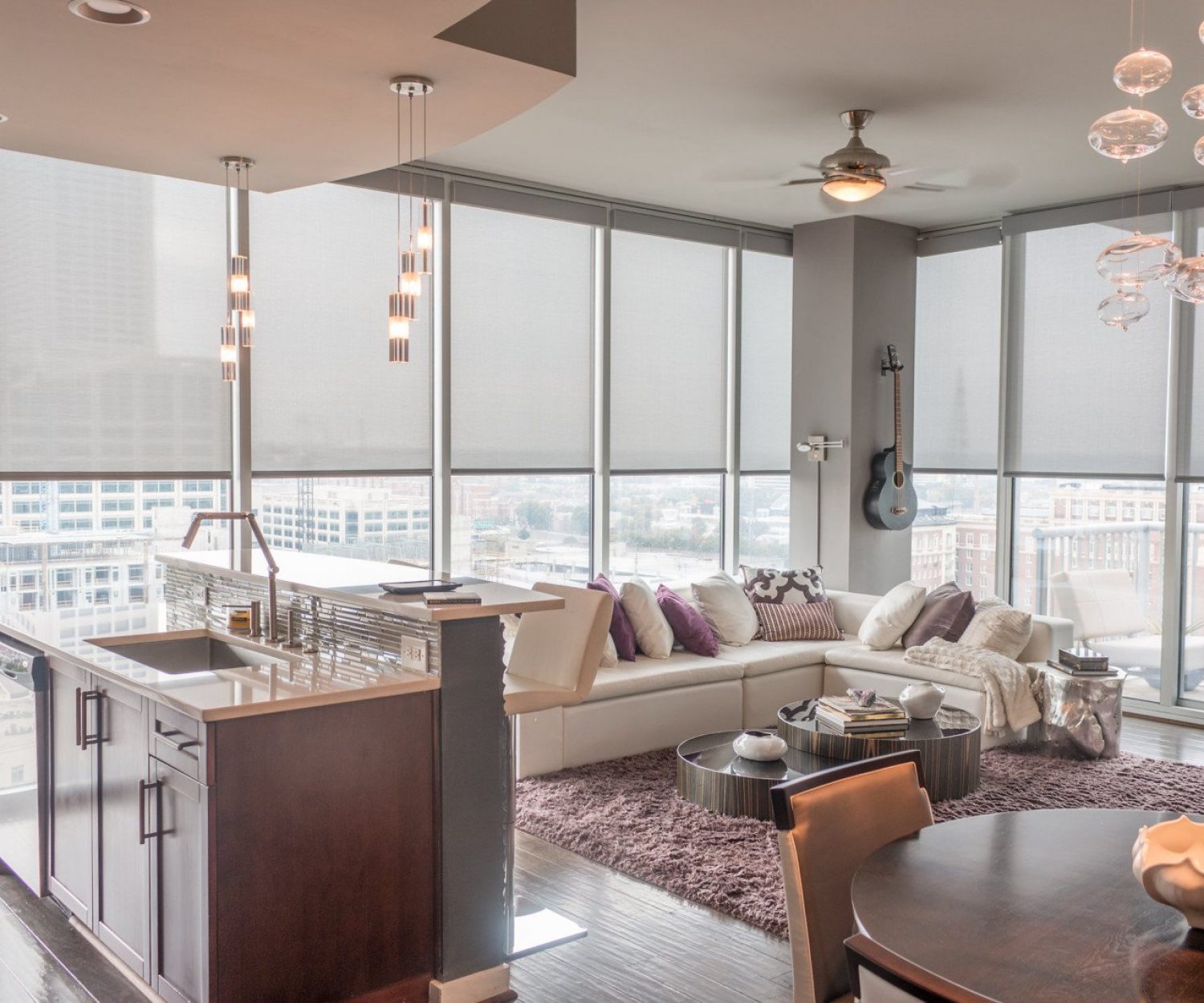 Motorized shades & Lighting Automation Atlanta Condo-4